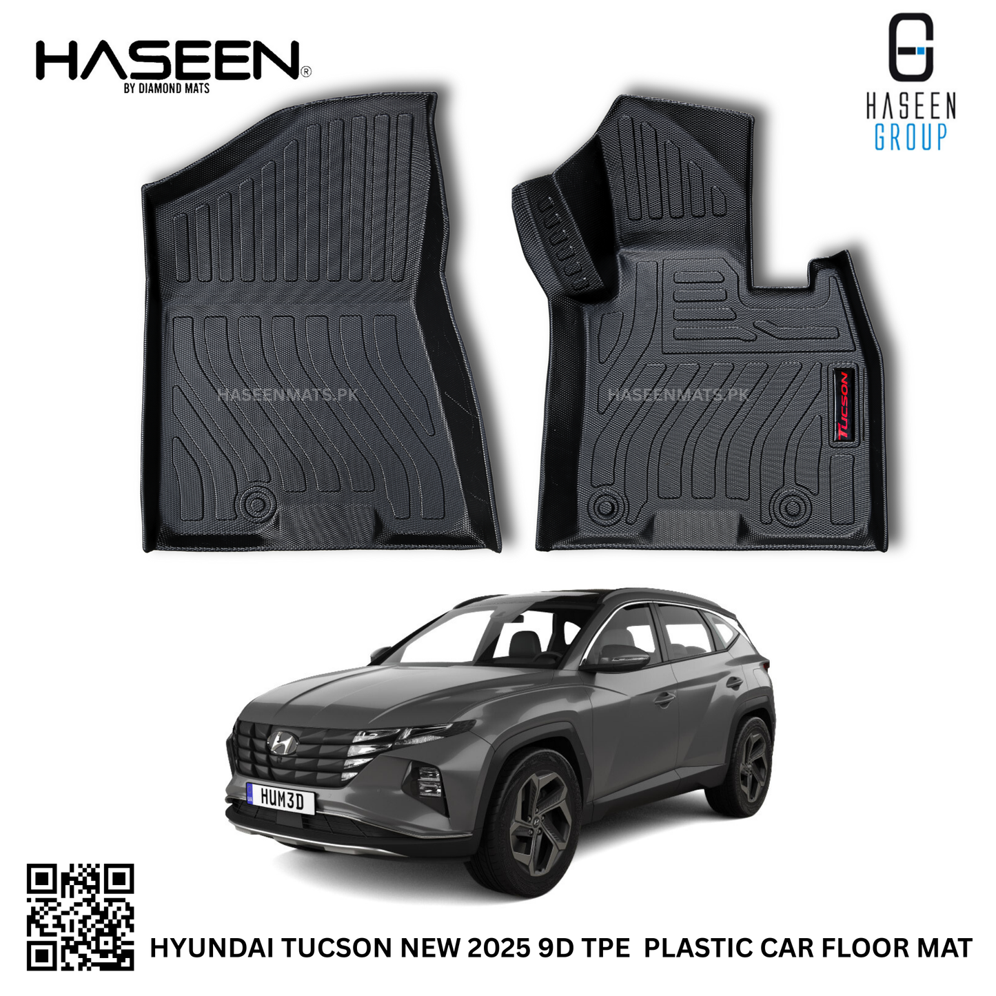 HYUNDAI TUCSON HYBRID NEW 9D TPE PLASTIC HEAVY DUTY CAR FLOOR MAT