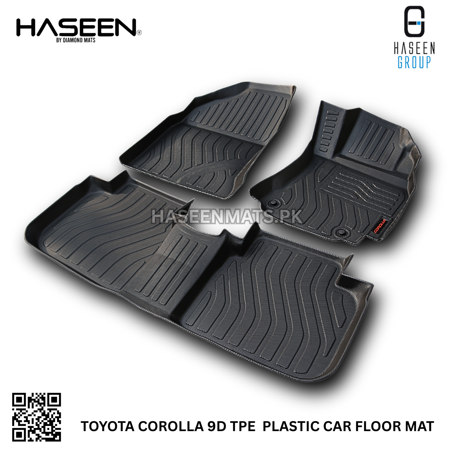 TOYOTA COROLLA 2014-PRESENT TPE PLASTIC HEAVY DUTY 9D FLOOR MAT