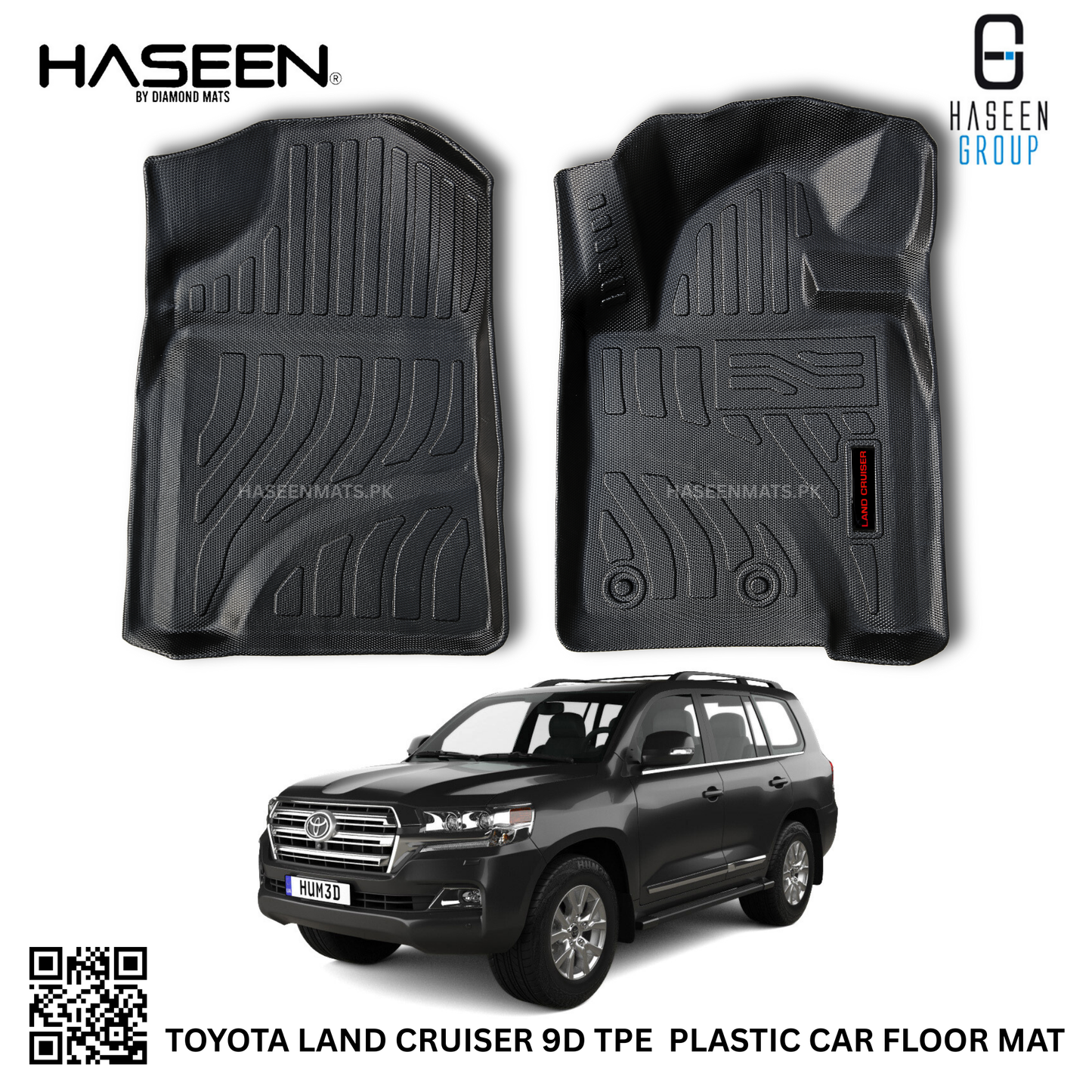 TOYOTA LAND CRUISER LUXURY STYLE TPE PLASTIC HEAVY DUTY 9D FLOOR MAT