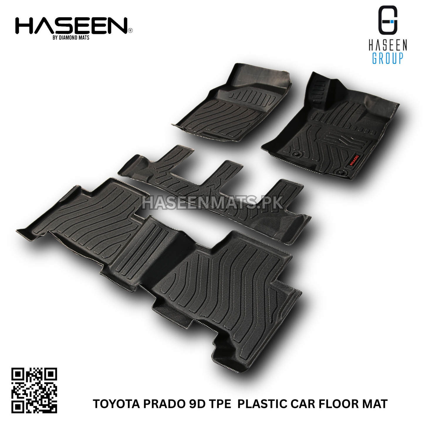 TOYOTA PRADO NEW LUXURY STYLE 9D TPE PLASTIC HEAVY DUTY FLOOR MAT