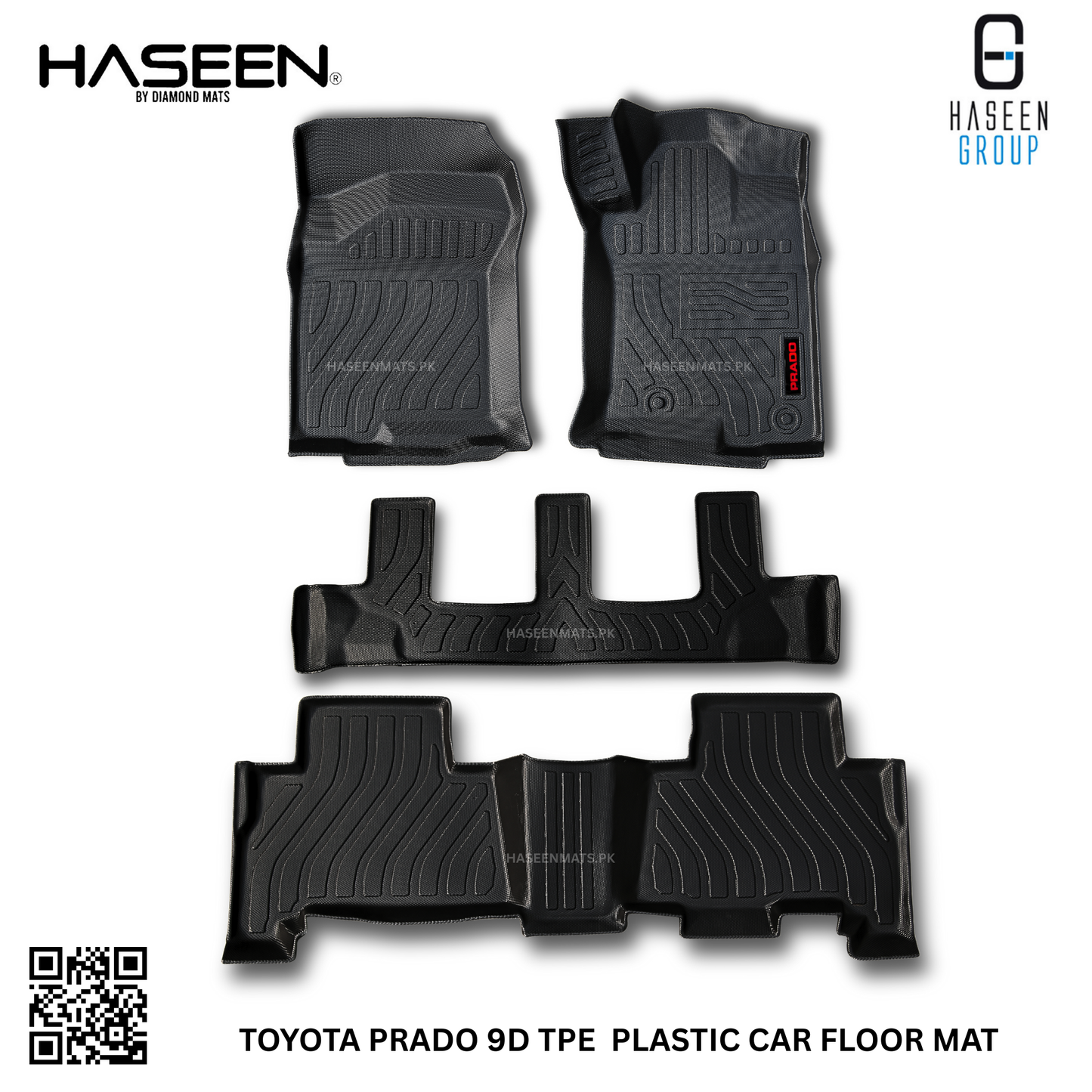 TOYOTA PRADO NEW LUXURY STYLE 9D TPE PLASTIC HEAVY DUTY FLOOR MAT