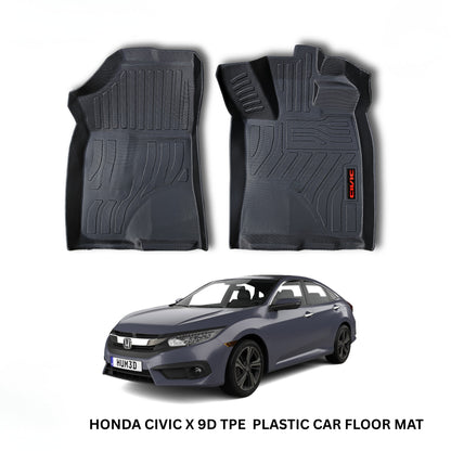 HONDA CIVIC X 2016-2021 TPE PLASTIC HEAVY DUTY 9D FLOOR MAT