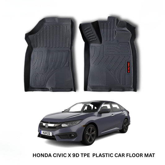 HONDA CIVIC X 2016-2021 TPE PLASTIC HEAVY DUTY 9D FLOOR MAT