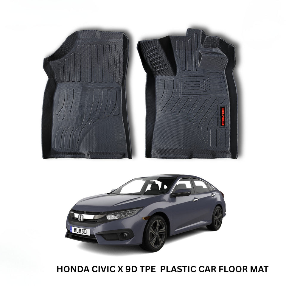 HONDA CIVIC X 2016-2021 TPE PLASTIC HEAVY DUTY 9D FLOOR MAT
