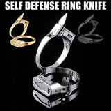 Adjustable Self Defense Ring - Self Defense Ring Knife - Hidden Blade Emergency Protection Tool for Men &amp; Women