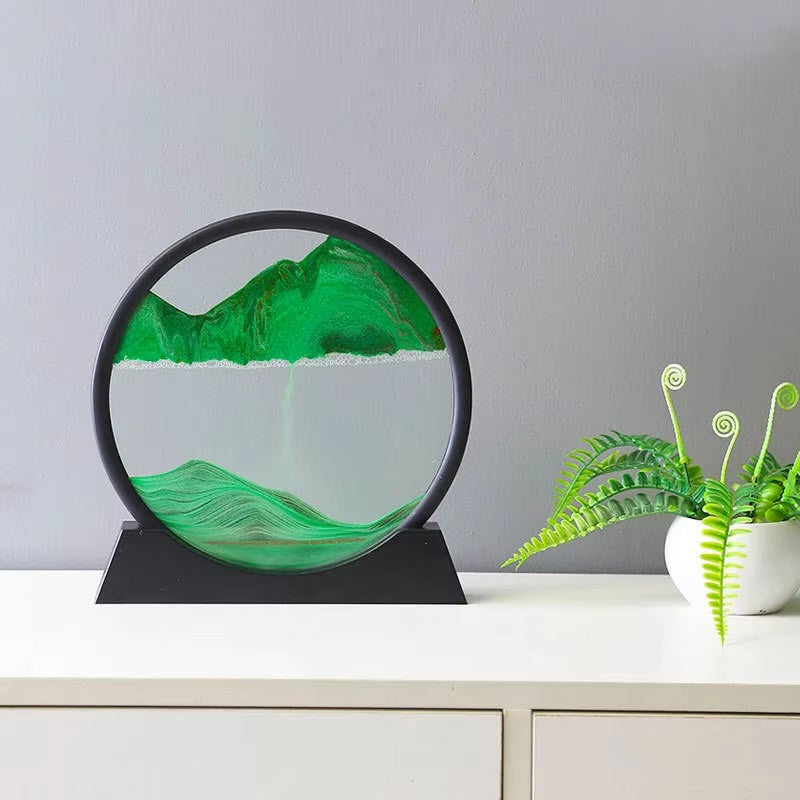3D Sand moving Art liquid Illustration decoration piece