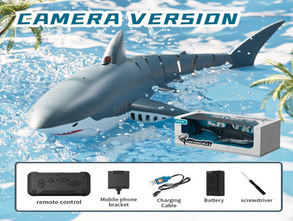 Remote Control Shark Toy with 4K HD Camera