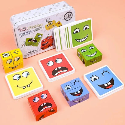 Face Changing Magic Cube Building Blocks