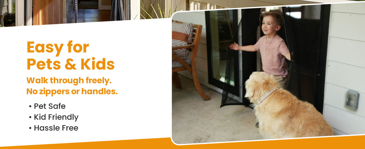 Magnetic Screen Door - Bugs Out, Breeze in