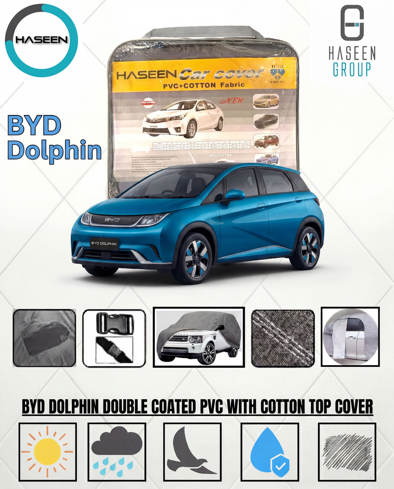 BYD DOLPHIN  NEW DOUBLE COAT PVC WITH COTTON CAR COVER