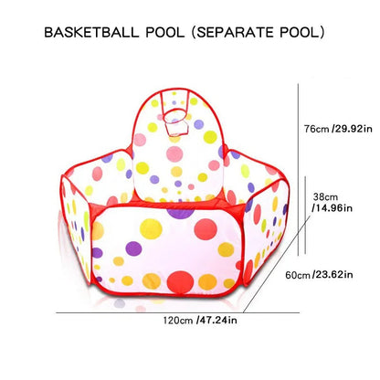 Dry Pool With Basketball Hoop + Free 50 Balls Pack 🎁