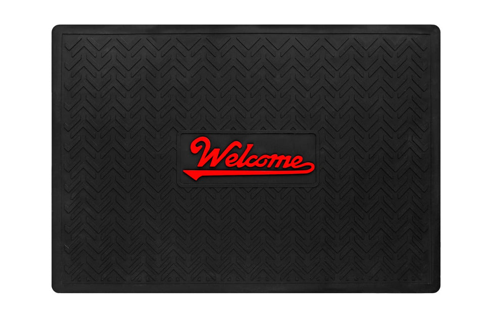 WELCOME RED LOGO MATS