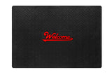 WELCOME RED LOGO MATS