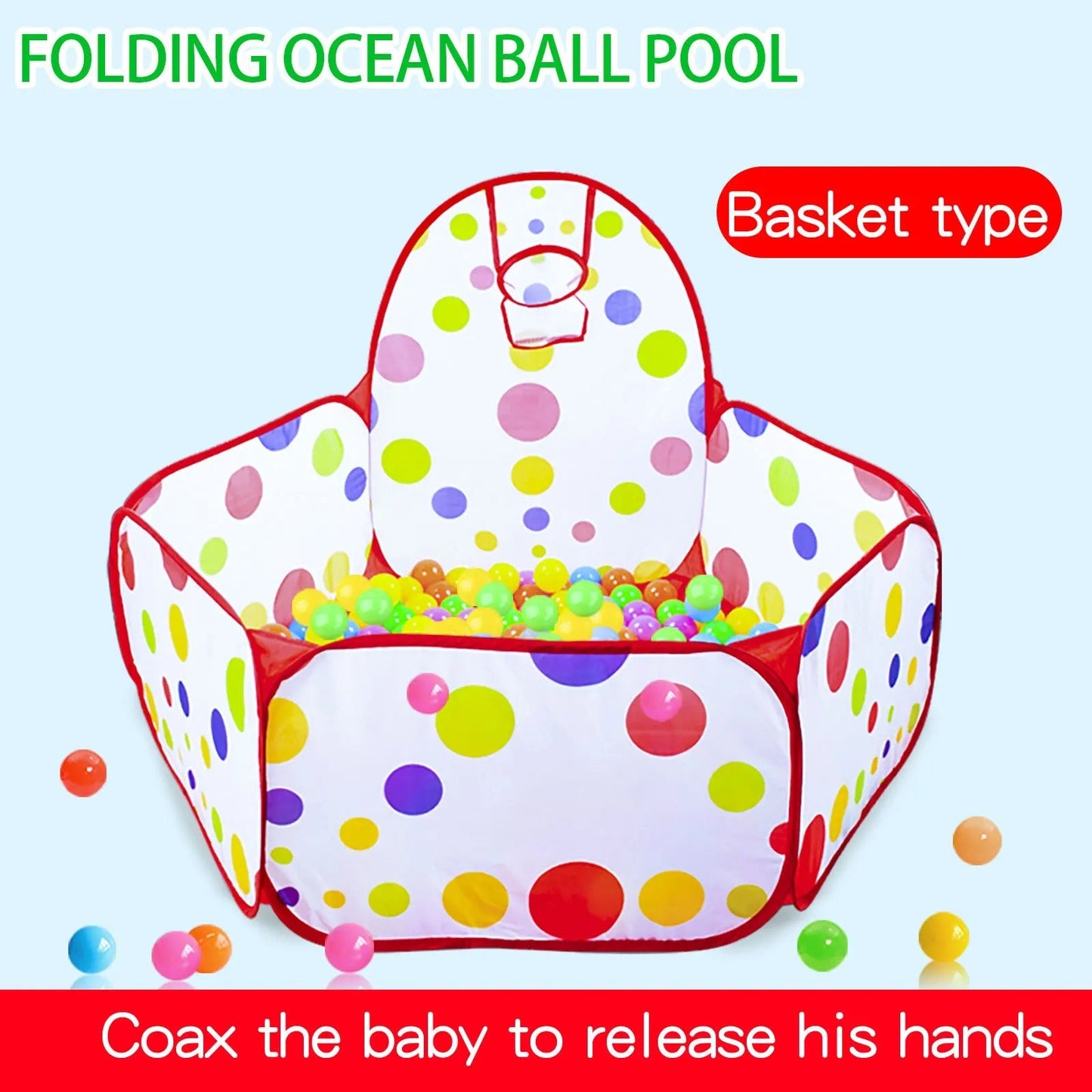 Dry Pool With Basketball Hoop + Free 50 Balls Pack 🎁