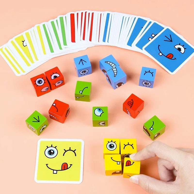 Face Changing Magic Cube Building Blocks