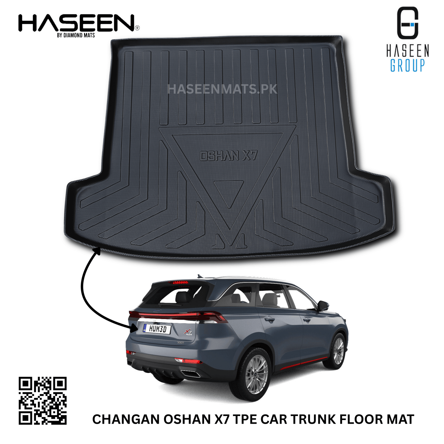 CHANGAN OSHAN X7 2022-2025 TPE PLASTIC CAR TRUNK MAT