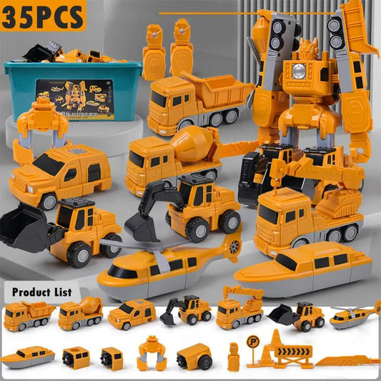 Magnetic Transform Engineering Car Assembled Toys - 35 PCS + Ramadan Gift 🎁