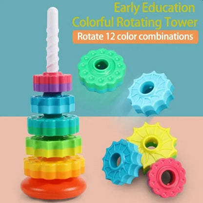 Montessori Rotating Rainbow Tower