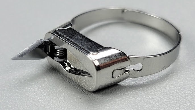 Adjustable Self Defense Ring - Self Defense Ring Knife - Hidden Blade Emergency Protection Tool for Men &amp; Women