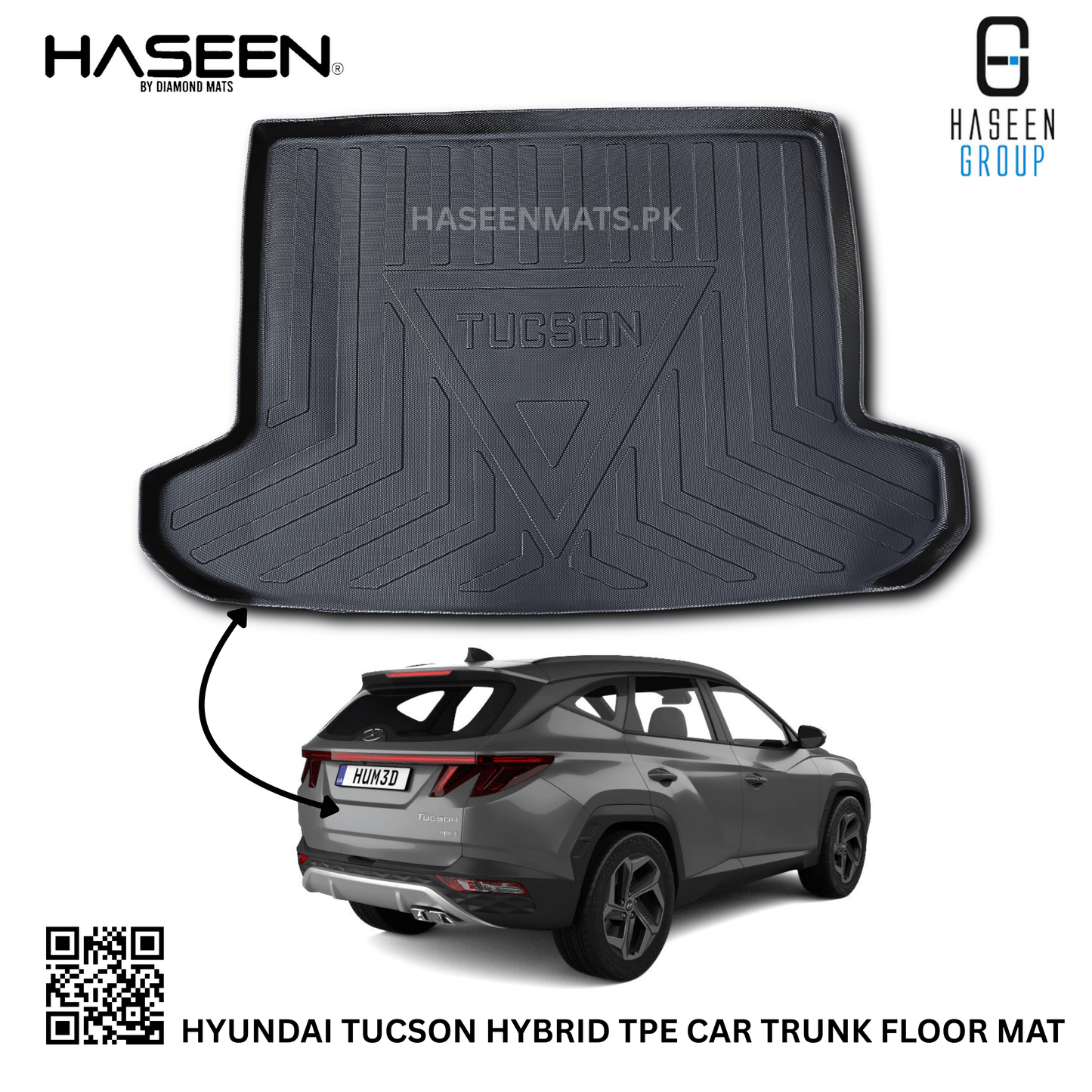 HYUNDAI TUCSON 2025 HYBRID HEV TPE PLASTIC CAR TRUNK MAT