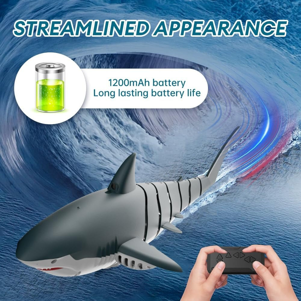 Remote Control Shark Toy with 4K HD Camera