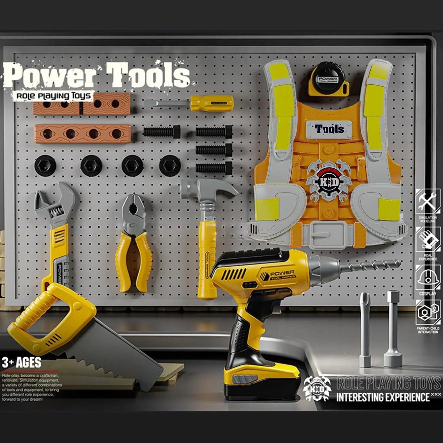 21 PCS Pretend Play Toddler Tool Set