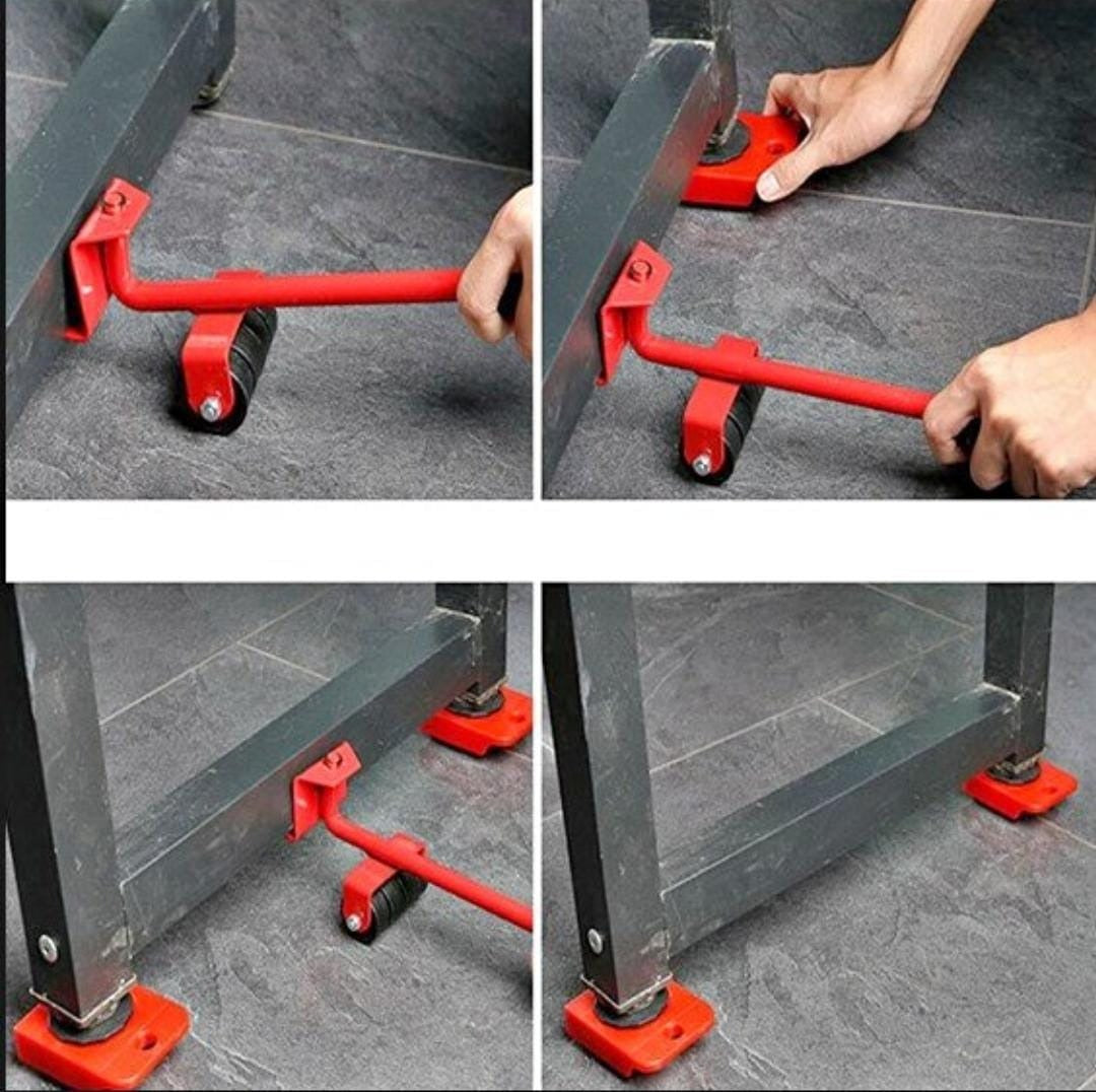 Furniture Lifter Mover Tool Set – Heavy Load Moving Rollers &amp; Lifting Tool for Furniture and Home Appliances