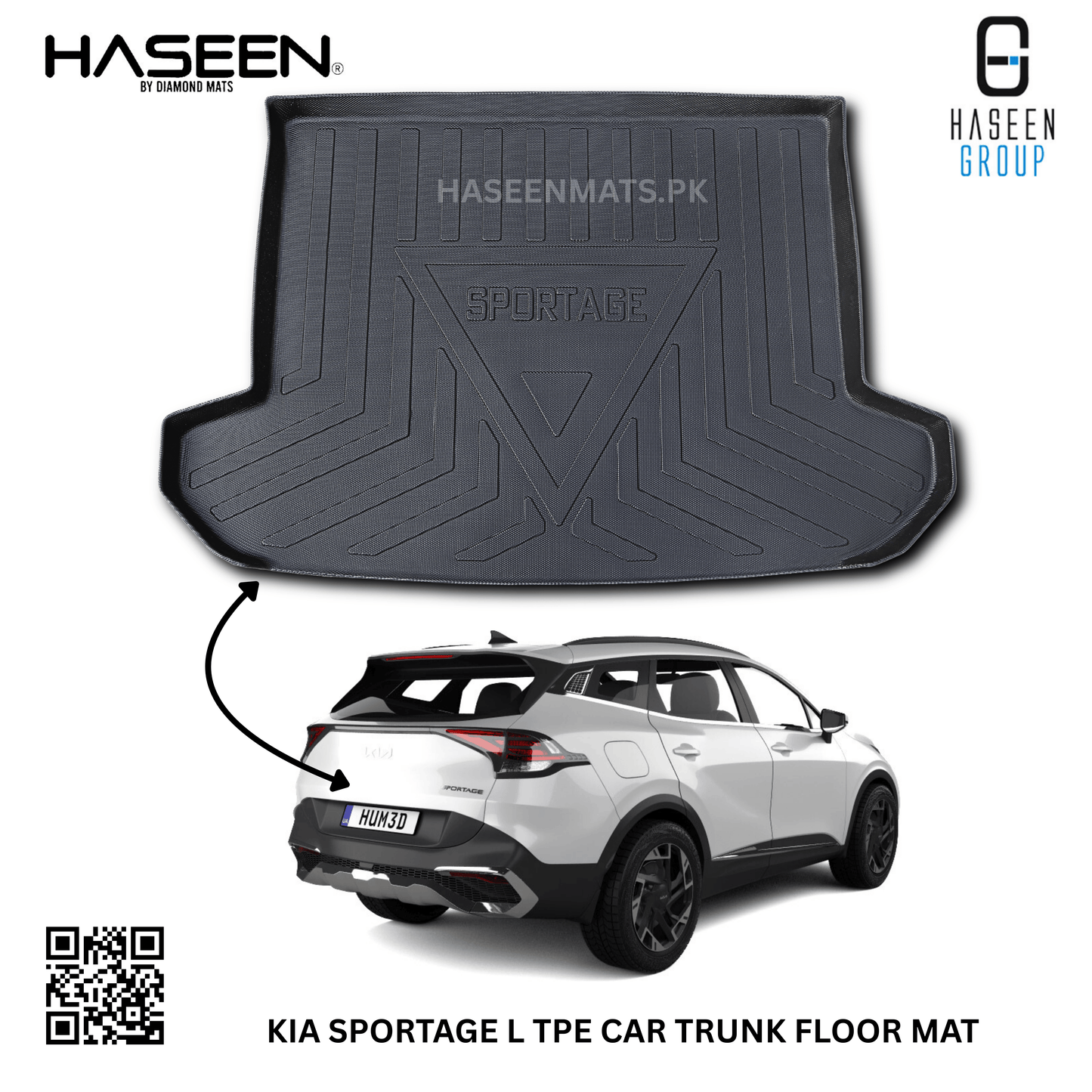 KIA SPORTAGE L PHEV 2025 TPE PLASTIC CAR TRUNK MAT