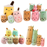 Wholesale 24cm 35cm 50cm 70cm Peluche Plushies Kawaii Cute Stuffed Pearl Cup Shape Toy Bubble Milk Tea Boba Plush Toy