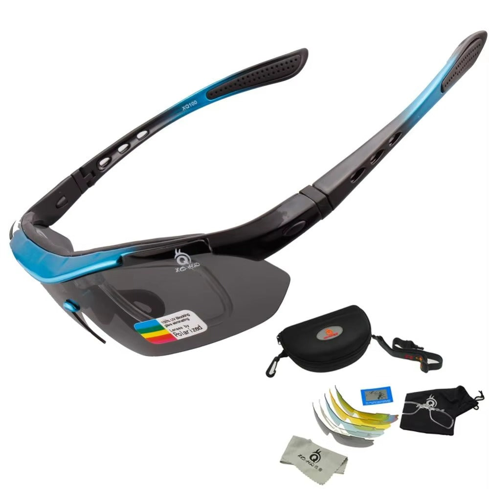 5 Lens Cycling Sunglasses Set Polarized Lens Super Hot Outdoor Cycling Glasses