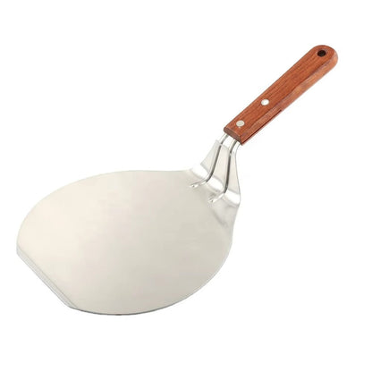 Stainless Steel Pizza Peel Wood Handle Baking Shovel Paddle Cake Lifter Transfer Tray for Baking
