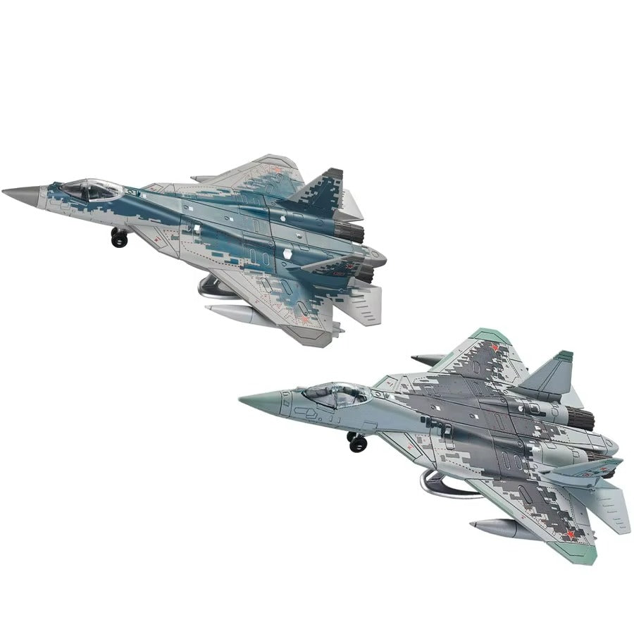 1/72 Air Force SU-57 Fighter Jet Toy Army Airplanes Aircraft Bomber Plane Educational Kid Building Block Military Toy