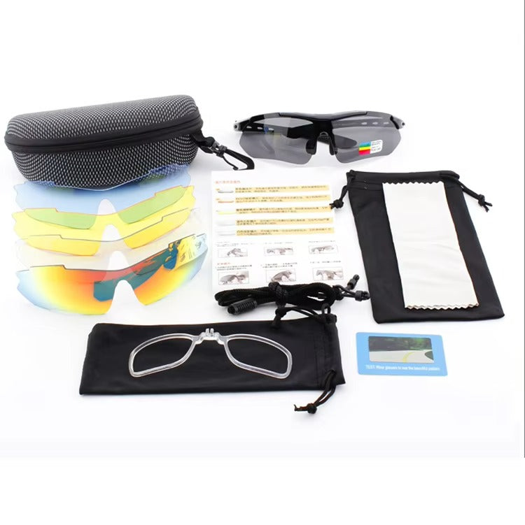 5 Lens Cycling Sunglasses Set Polarized Lens Super Hot Outdoor Cycling Glasses
