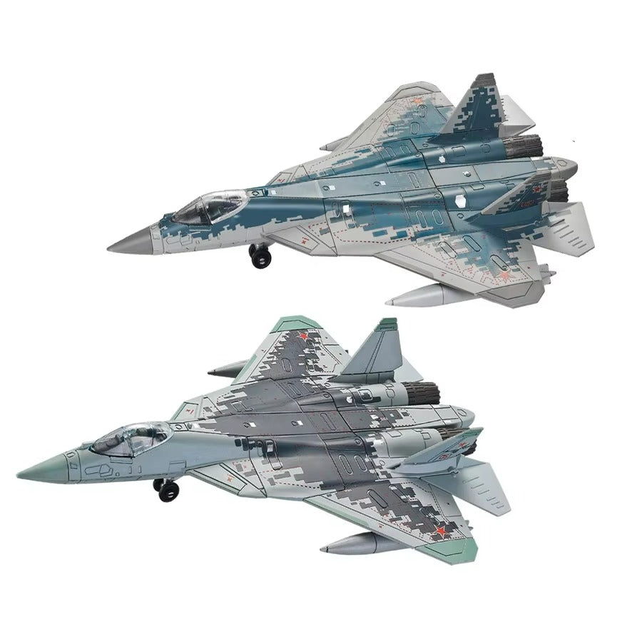 1/72 Air Force SU-57 Fighter Jet Toy Army Airplanes Aircraft Bomber Plane Educational Kid Building Block Military Toy