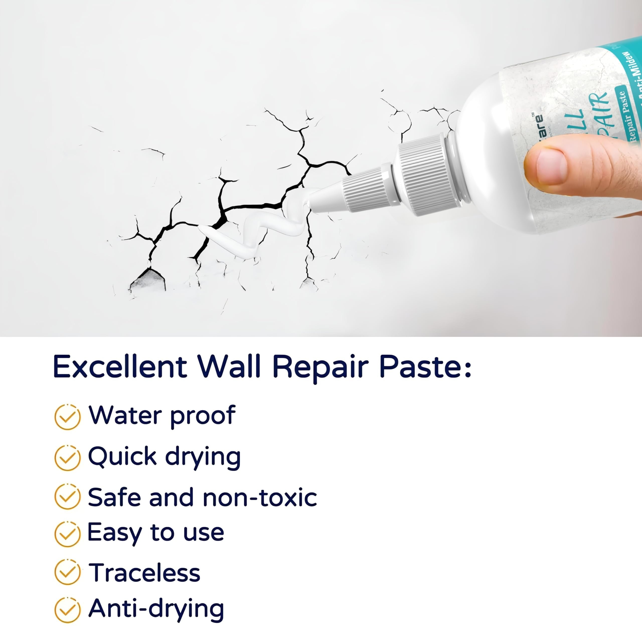 White Waterproof Crack Filler With FREE SCRAPER