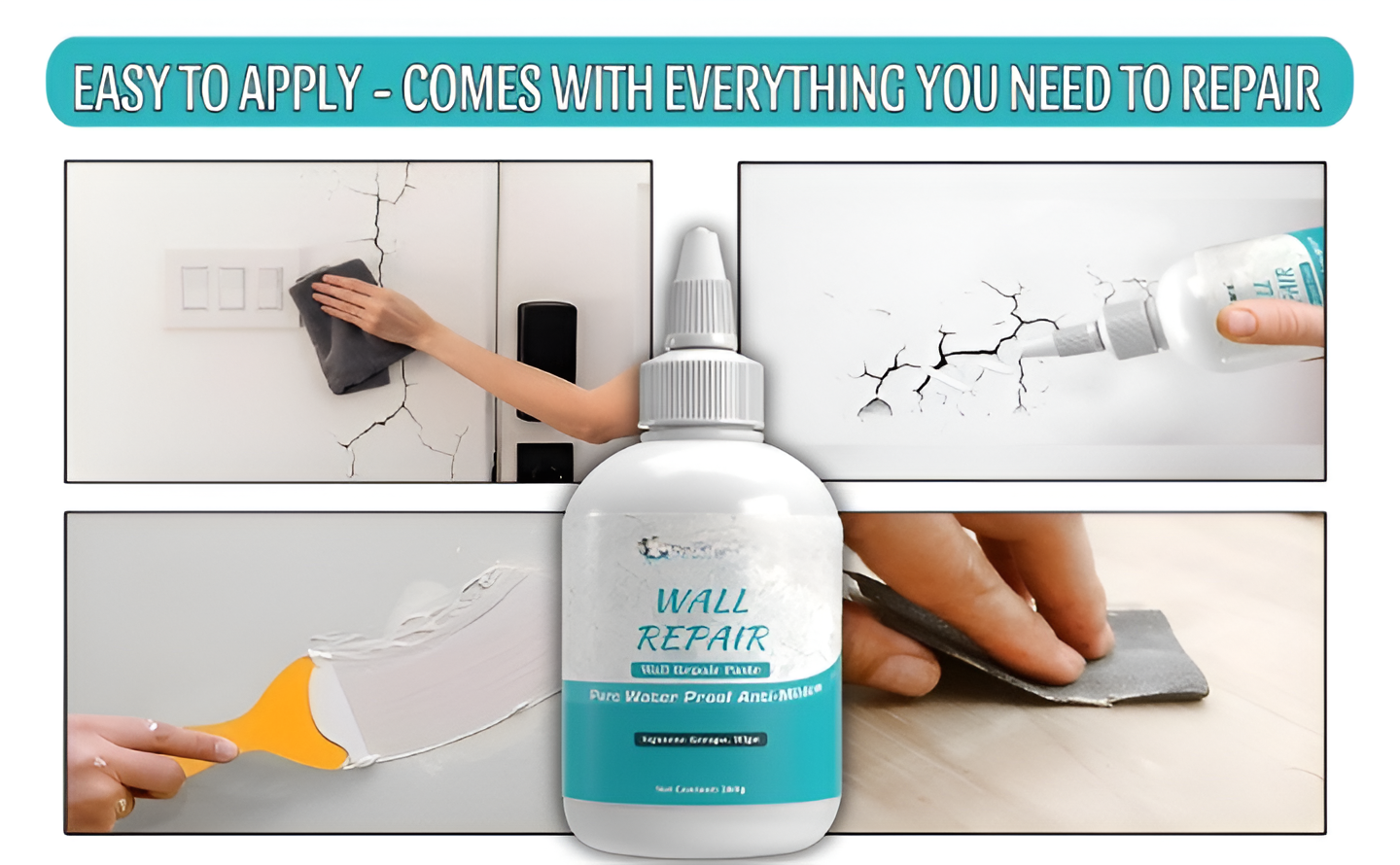 White Waterproof Crack Filler With FREE SCRAPER