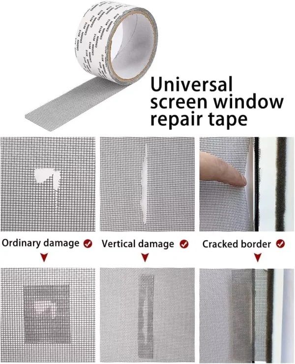 Mesh Roll Tape Window Screen Repair Patch(PACK OF 2)