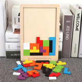 Multicolor Wooden Tetris Blocks  For Kids
