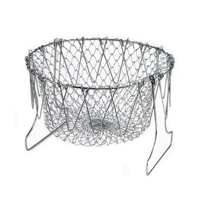 Stainless Steel Multi-Functional Foldable Chef Basket –  !  اب کھانے پکانا اور تلنا ہوا آسان